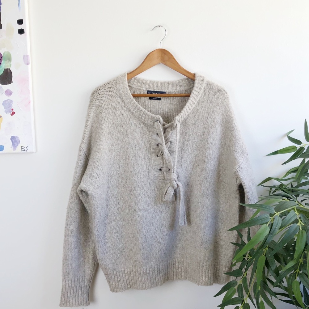 Zara Chunky Knit Oversized Sweater-M